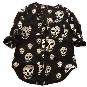 Sheer Skull Blouse SMALL